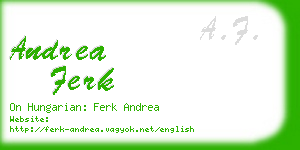 andrea ferk business card